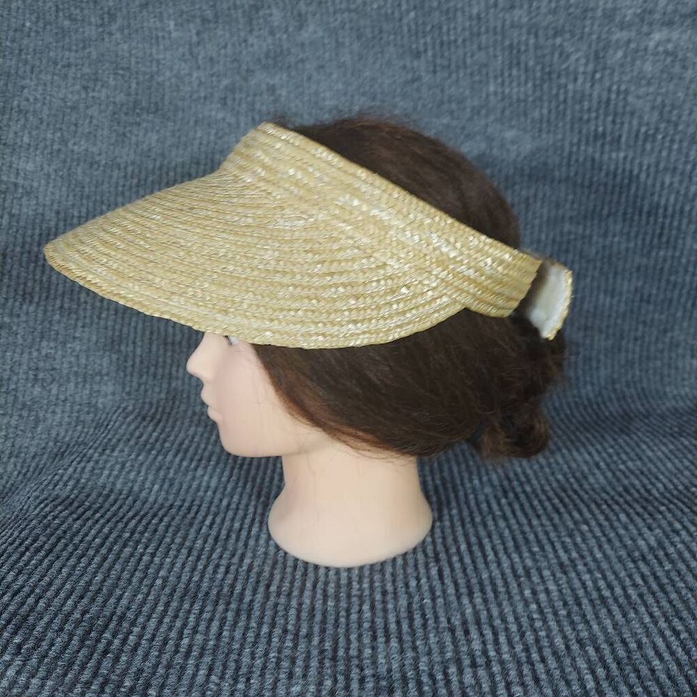 Scala Rattan Straw Visor Adjustable Wide Brim Sun… - image 2